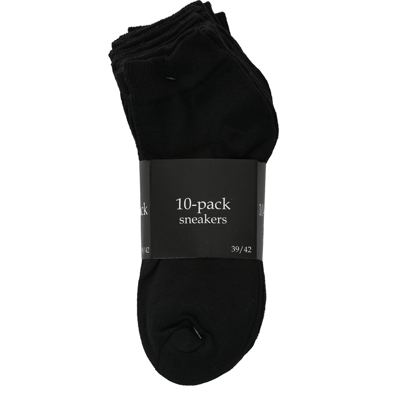 10-pack Svarta Sneakers Herrstrumpor Carlsteins