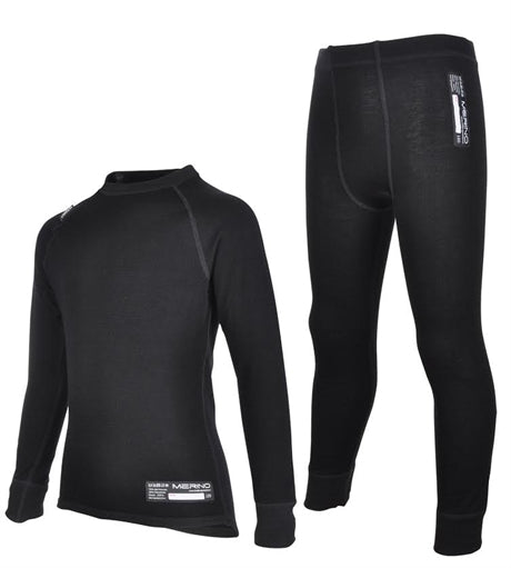 Merino Underställ Barn Black Anthracite Lindberg
