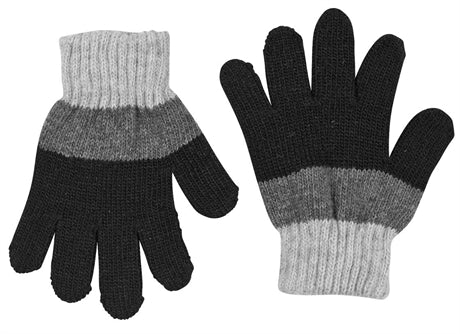 Brattfors Fingervantar Ull Barn Black Anthracite Lindberg