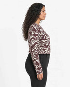 Jasmine 3 Mönstrad Topp Dam Chocolate Plum Combi | Smilebutiken - Wasabiconcept