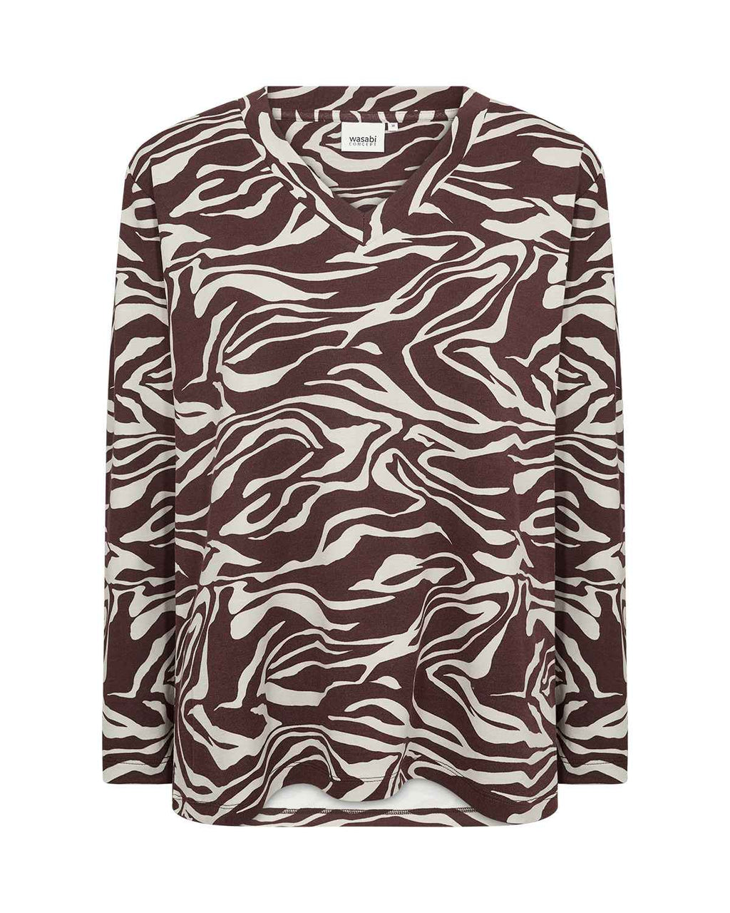 Jasmine 3 Mönstrad Topp Dam Chocolate Plum Combi | Smilebutiken - Wasabiconcept