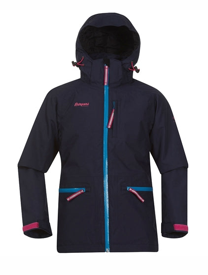 Alme Jacka Barn Navy Light Sea Blue Hot Pink Bergans Of Norway