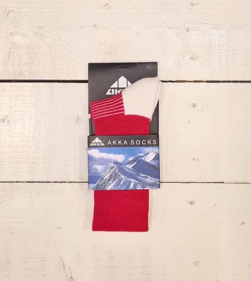 Socka Med Ull Cerise - AKKA