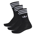 3-Pack Solid Crew Socks Black Adidas