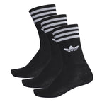 3-Pack Solid Crew Socks Black Adidas