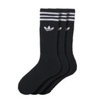 3-Pack Solid Crew Socks Black Adidas
