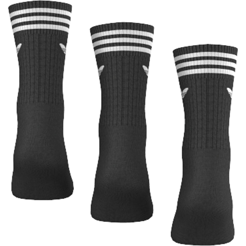 3-Pack Solid Crew Socks Black Adidas