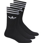 3-Pack Solid Crew Socks Black Adidas