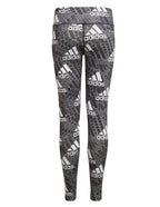 Brand Love Training Tights Kids Junior Black White Adidas