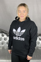 Trefoil Hoodie Dam Svart Adidas