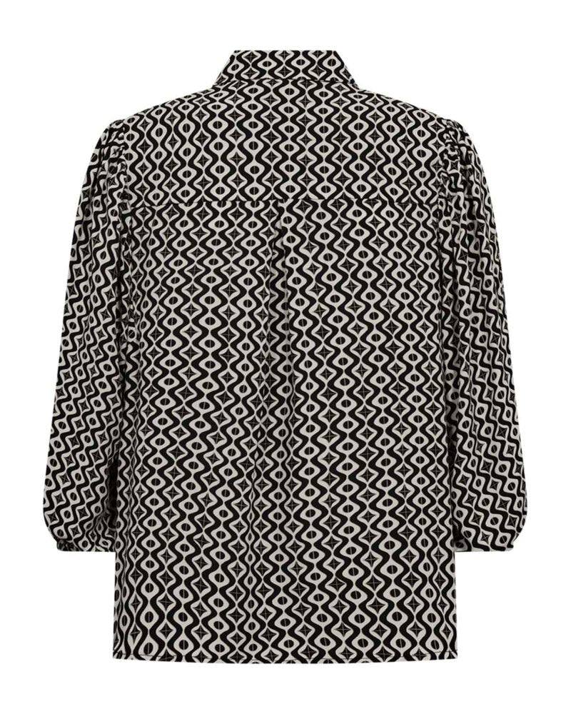 Adney Skjortblus Dam Moonbeam W Black | Smilebutiken - Freequent
