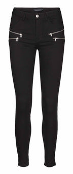 Aida PA Stretch Trousers 7/8 Women Black - Freequent