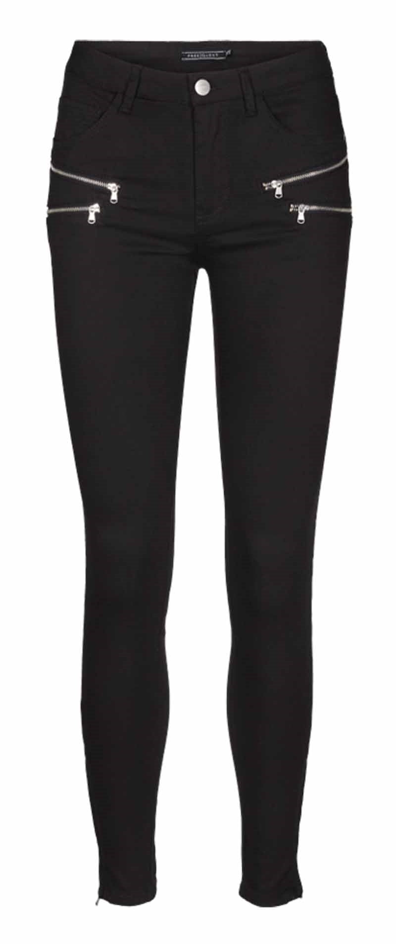 Aida PA Stretch Trousers 7/8 Women Black - Freequent