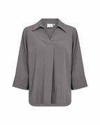 Aja 2 V-neck Blouse Women Dark Grey | Smilebutiken - Wasabiconcept