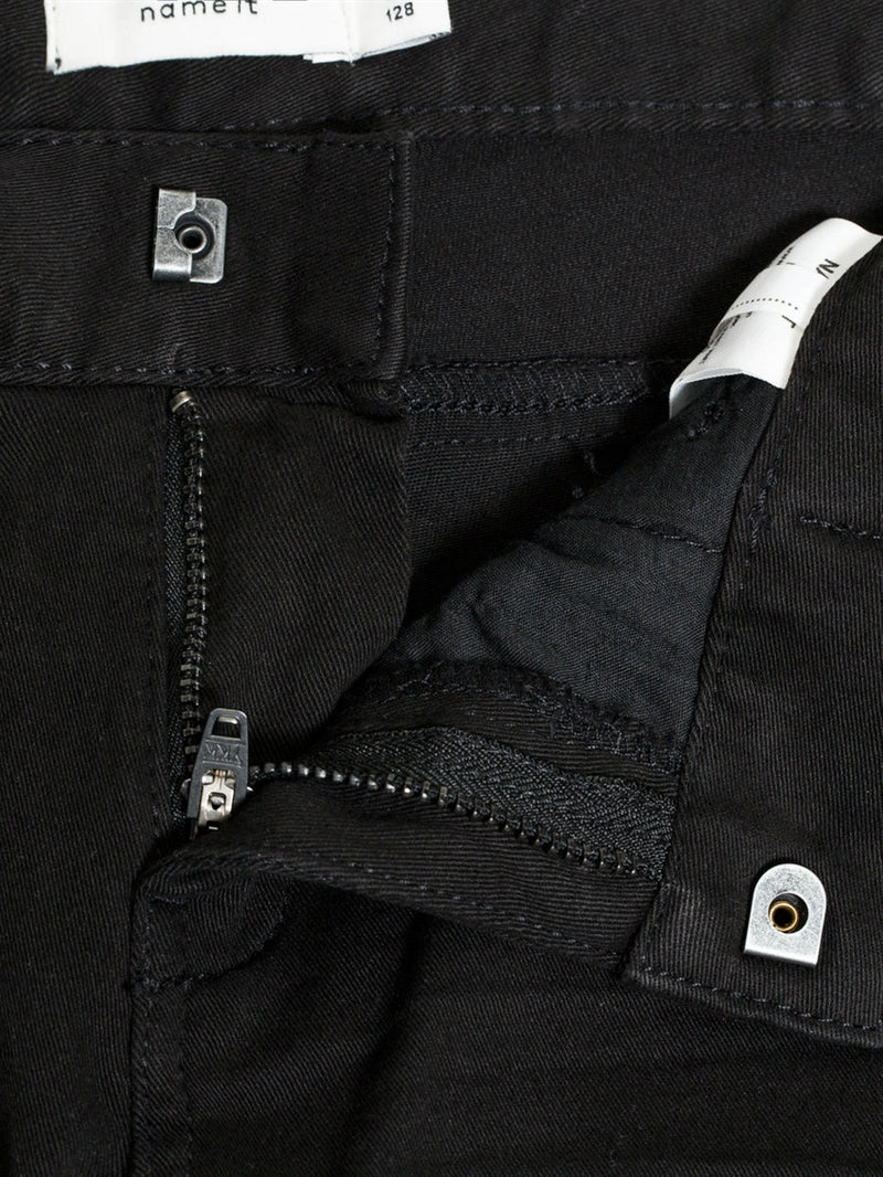 Ajvind Twill Pant Black Barn Byxa Name it