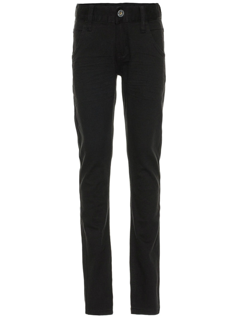 Ajvind Twill Pant Black Barn Byxa Name it