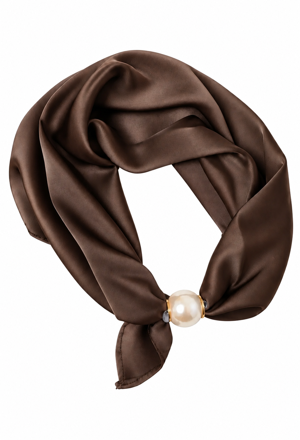 Alice Scarf med Magnetspänne Dam Brun Brown | Smilebutiken - Caramelle Fashion