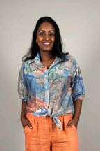 Alika Mönstrad Blus Dam Blå | Smilebutiken - Camicia