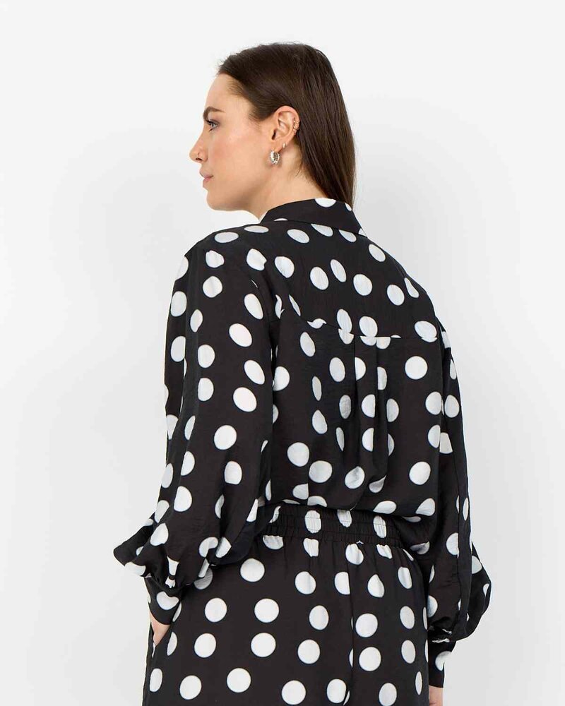 Anaya 2 Skjortblus Dam Black Combi | Smilebutiken - Wasabiconcept