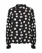 Anaya 2 Skjortblus Dam Black Combi | Smilebutiken - Wasabiconcept