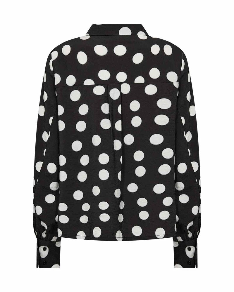 Anaya 2 Skjortblus Dam Black Combi | Smilebutiken - Wasabiconcept