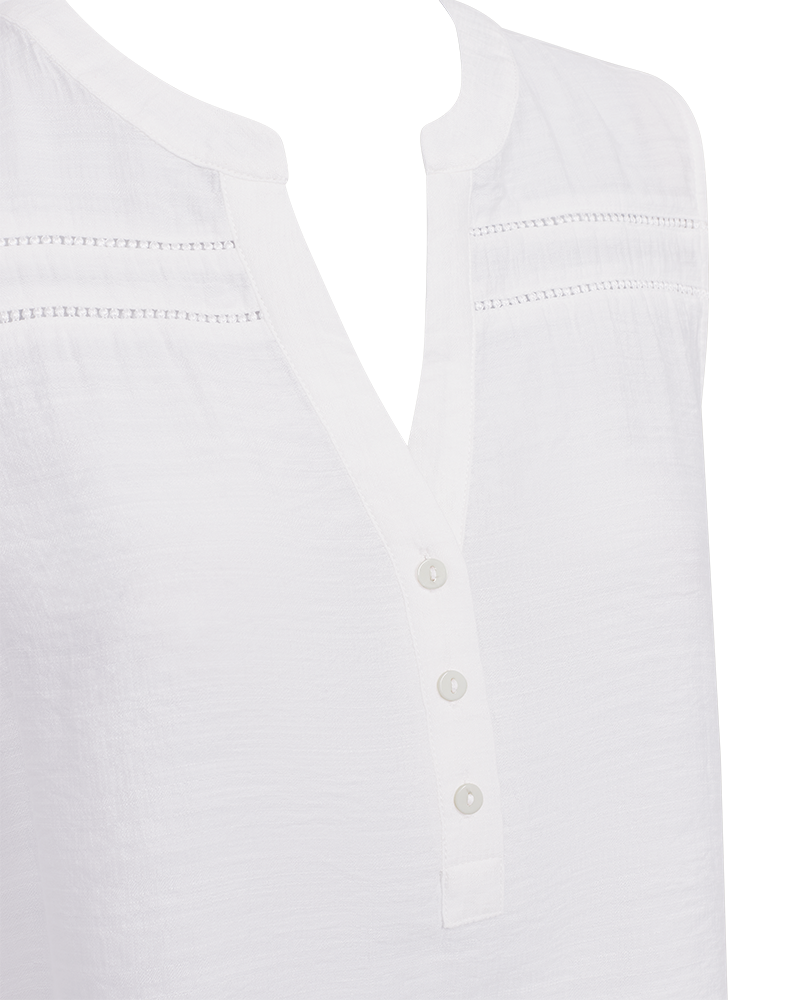 Andrea Ärmlös Blus Dam Brilliant White | Smilebutiken - Freequent