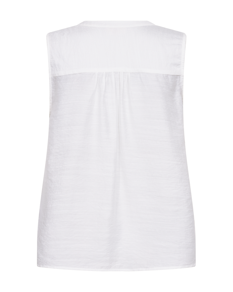 Andrea Ärmlös Blus Dam Brilliant White | Smilebutiken - Freequent