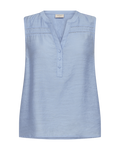 Andrea Ärmlös Blus Dam Chambray Blue | Smilebutiken - Freequent