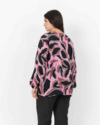 Athalia 2 V-ringad Blus Dam Mauve Orchid Combi | Smilebutiken - Wasabiconcept