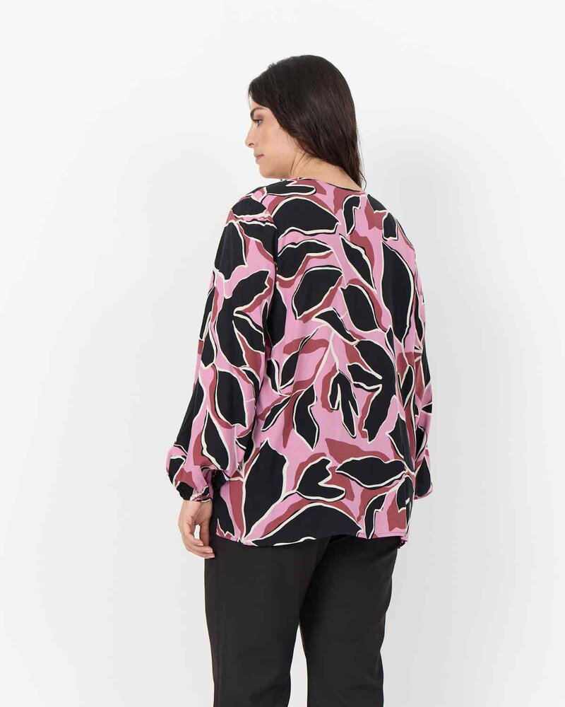 Athalia 2 V-ringad Blus Dam Mauve Orchid Combi | Smilebutiken - Wasabiconcept