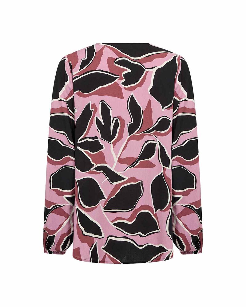Athalia 2 V-ringad Blus Dam Mauve Orchid Combi | Smilebutiken - Wasabiconcept