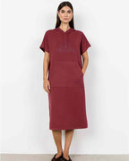 Banu 319 Sweatshirtklänning Dam Oxblood Red | Smilebutiken - Soyaconcept