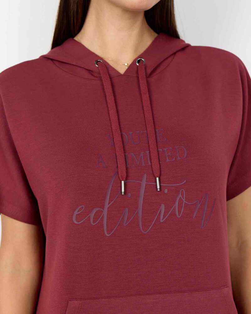 Banu 319 Sweatshirtklänning Dam Oxblood Red | Smilebutiken - Soyaconcept