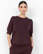 Banu 83 Tröja Dam Chocolate Plum | Smilebutiken - Soyaconcept