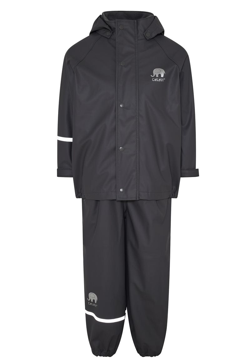 Basic Rainwear Set Black Ofodrat regnset Barn Celavi