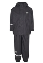 Basic Rainwear Set Black Ofodrat regnset Barn Celavi