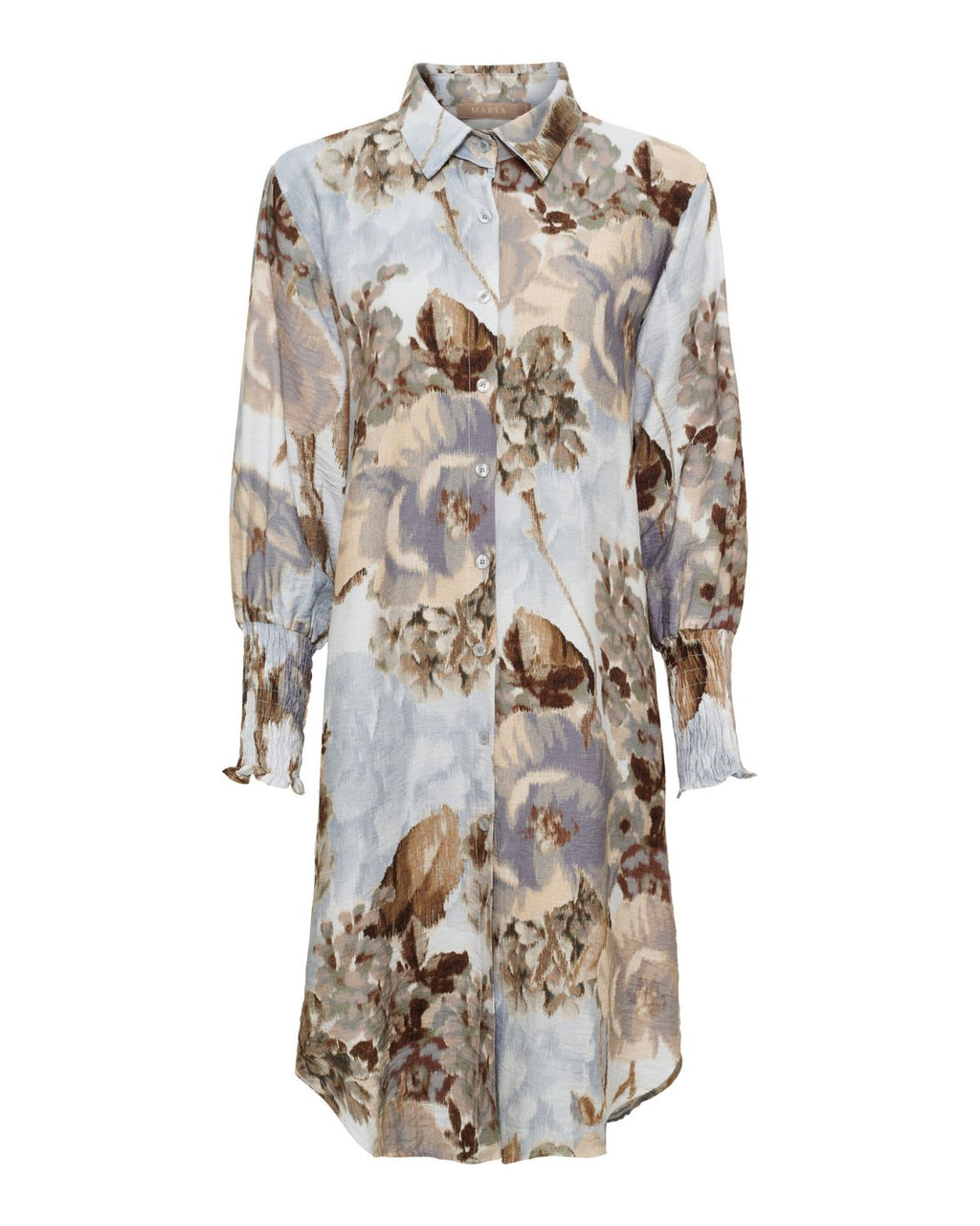Begonia Blommig Skjortklänning Dam Ljusblå Celeste | Smilebutiken - Marta du Chateau