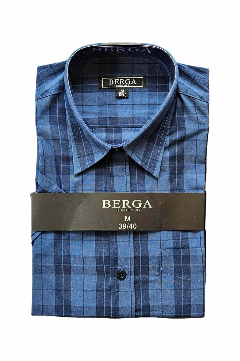 Berga Kortärmad Skjorta Herr Mörkblå Dark Blue | Smilebutiken - Wänerstedt