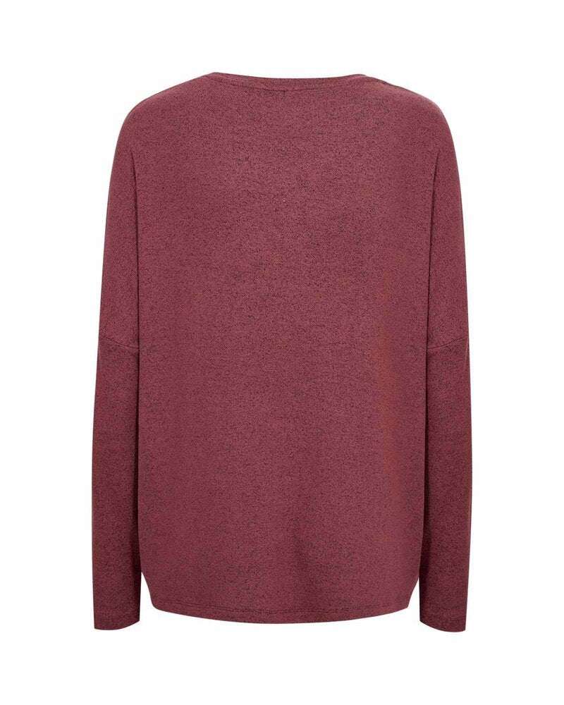 Biara Tröja Dam Oxblood Red Melange | Smilebutiken - Soyaconcept