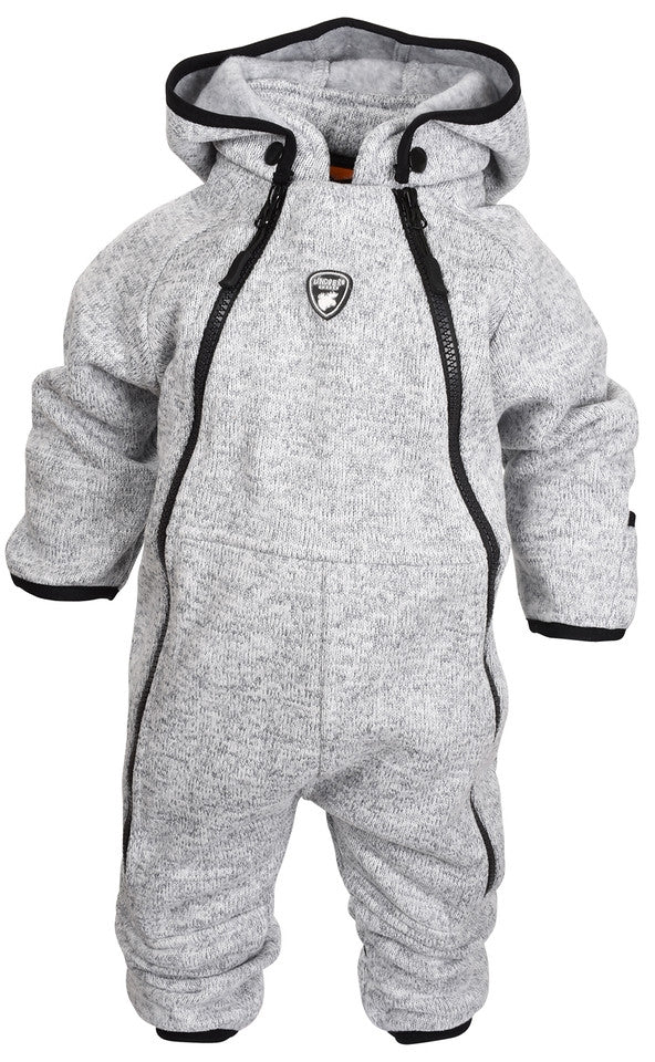 Bormio Kids' Fleece Overall Grey Melange Lindberg
