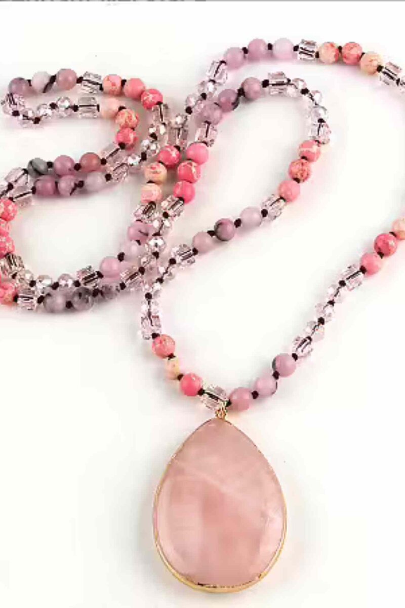 Molly Halsband Pink Champange Stone By Odahl