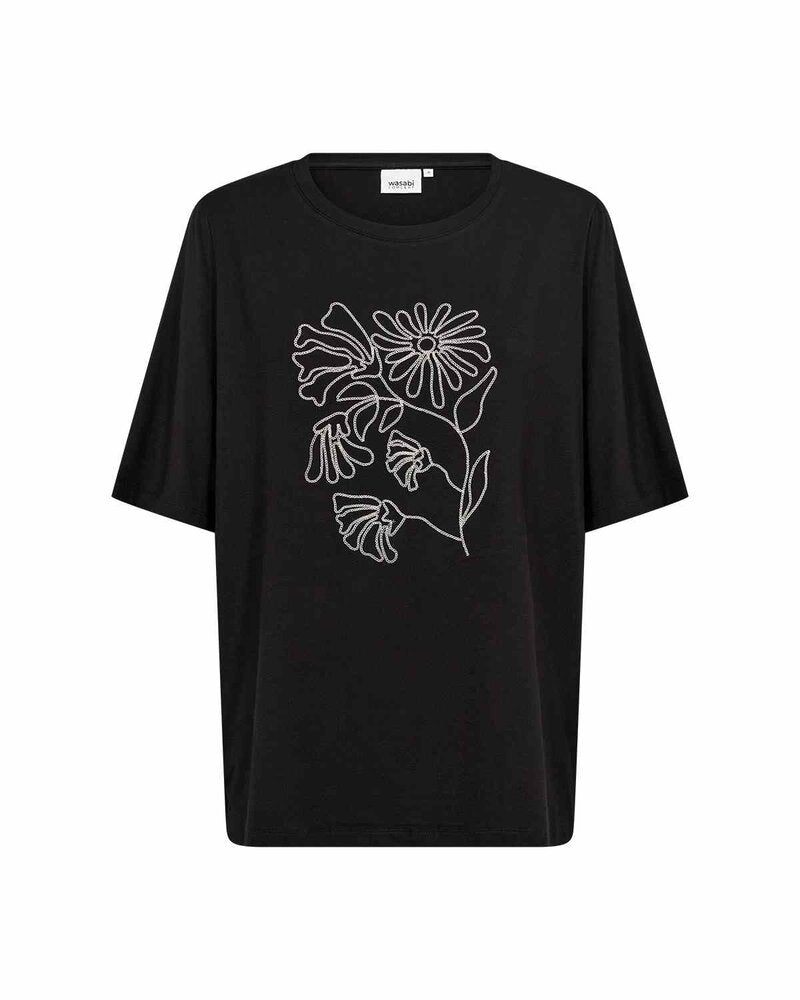Caimi 7 T-shirt Dam Black | Smilebutiken - Wasabiconcept