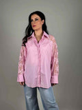Nikki Skjorta Med Spets Dam Pink CAMICIA