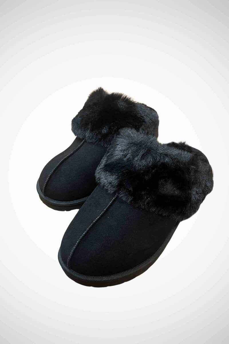 Adela Pälstofflor Dam Black Caramelle Fashion