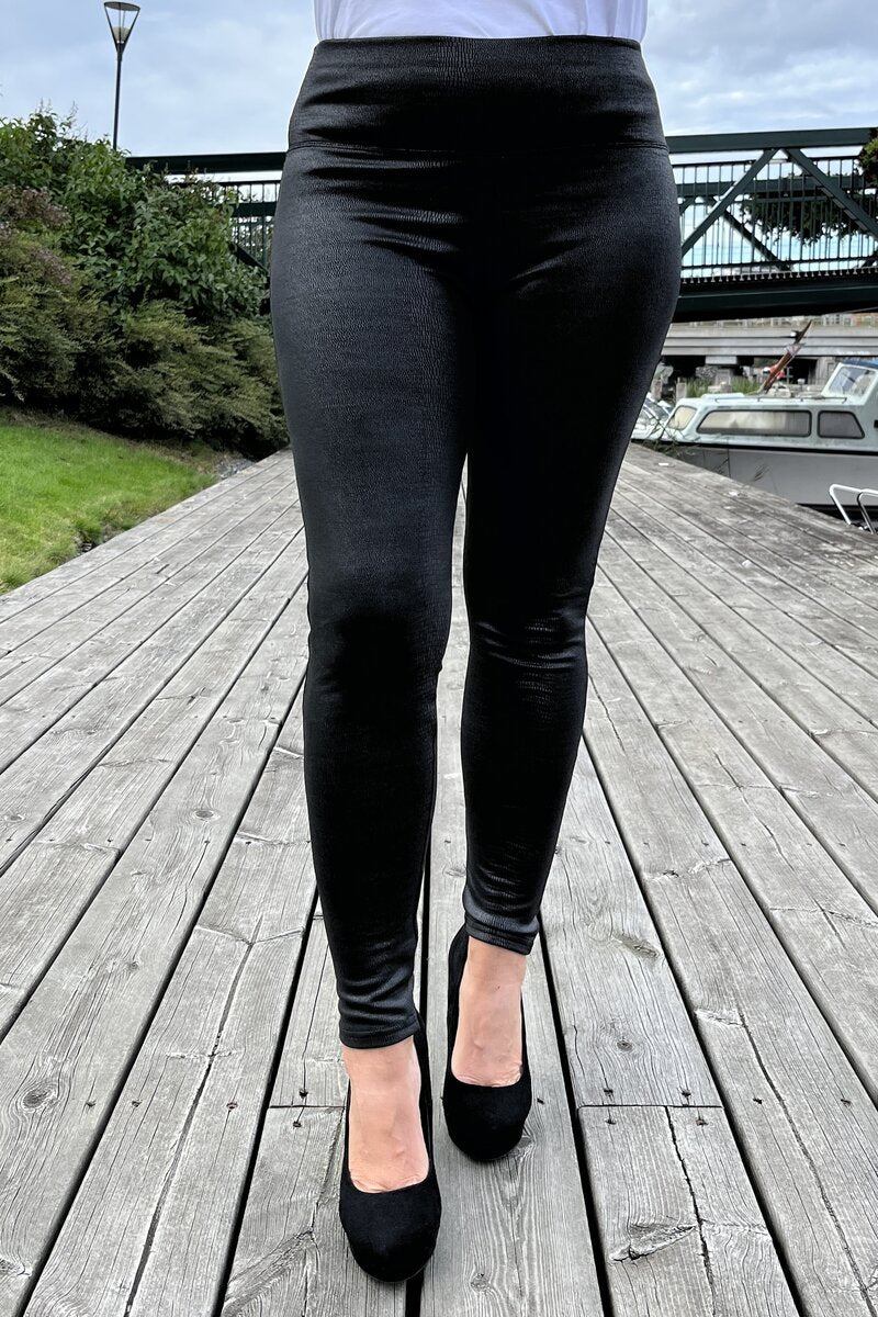 Fodrade Leggings Dam Black Croco Caramelle Fashion