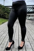 Fodrade Leggings Dam Black Croco Caramelle Fashion