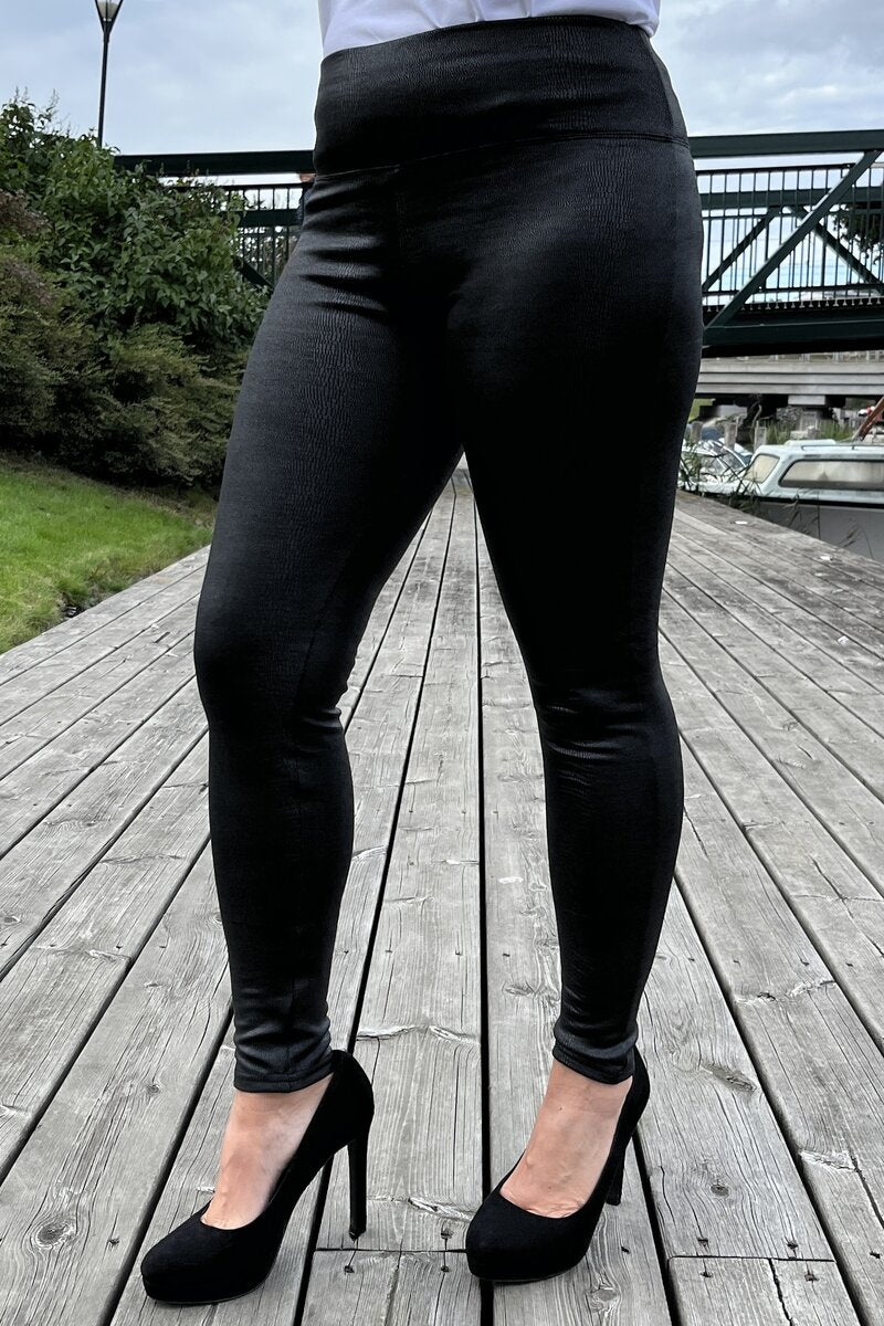 Fodrade Leggings Dam Black Croco Caramelle Fashion