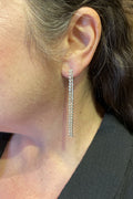 Caramelle Fashion Rhinestone Earrings Women Silver - Caramelle Fashion