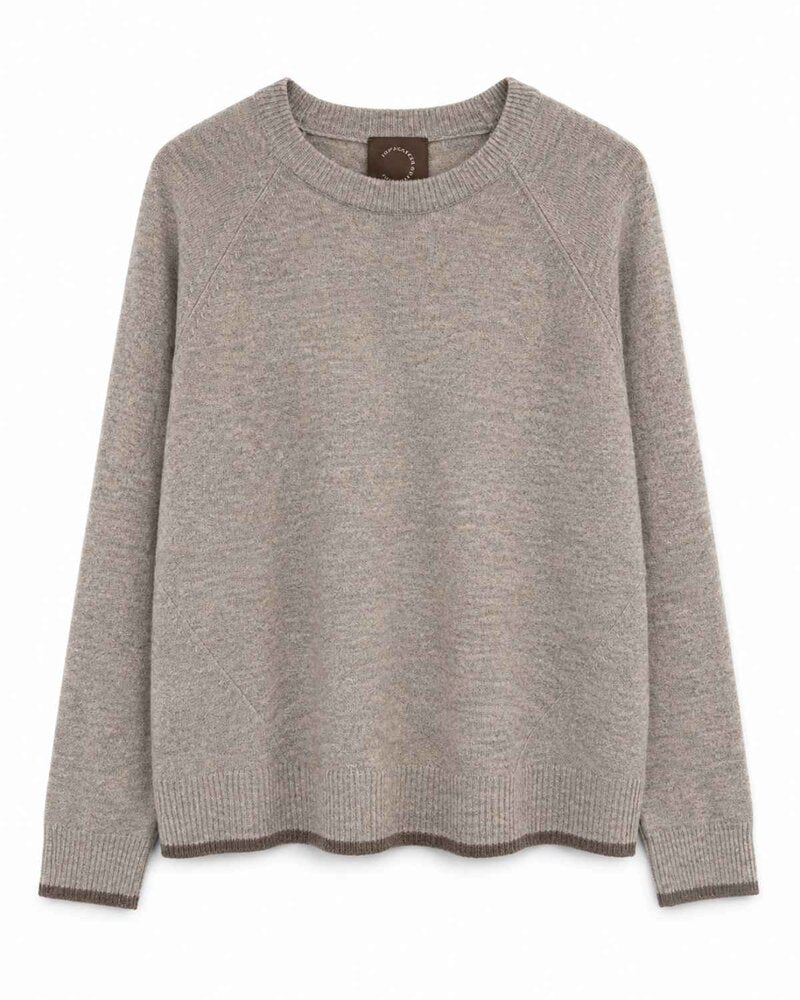 Carla Stickad Tröja Dam Beige Savannah Tan | Smilebutiken - Kopenhaken