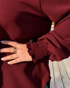 Cassandra Skjorta Dam Vinröd Bordo | Smilebutiken - Caramelle fashion